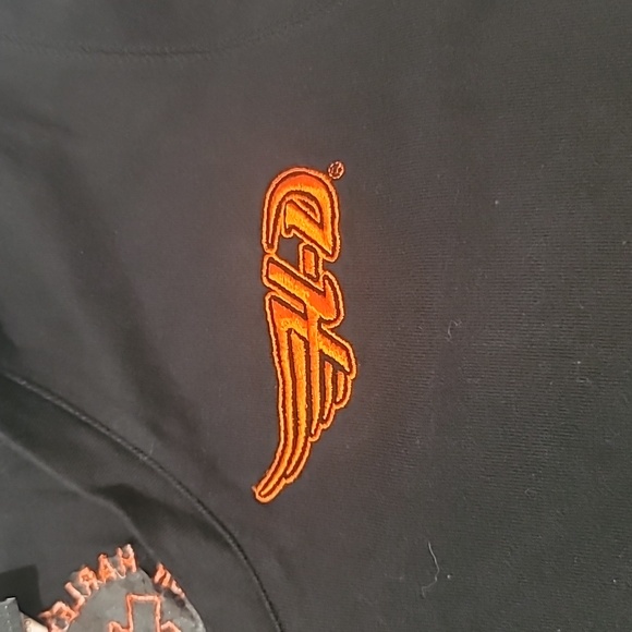 Vintage Y2K Harley Davidson Embroidered Logo Top/Graphic Print V Neck T-shirt SS - Picture 2 of 7